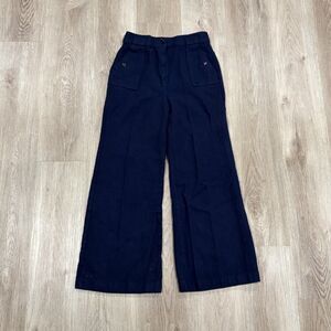 RARE Vintage 60s Wide Leg Sailor Style Tweed Wool Pants Men's Size 27x27 Blue